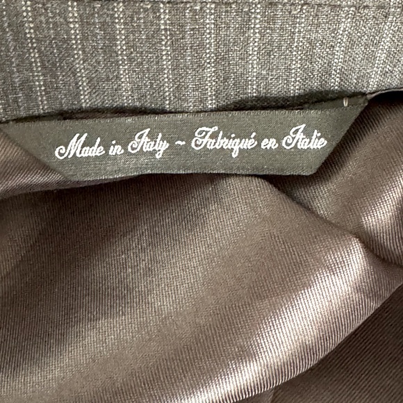 Ermenegildo Zegna Saks Fifth Ave Size 42R Charcoal Pinstriped Suit Pants 36 X 30 - Picture 10 of 11